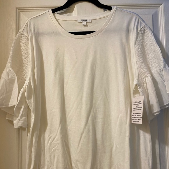 Stella & Dot white ruffle sleeve xxl - Picture 1 of 3